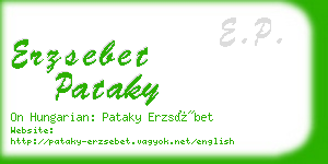 erzsebet pataky business card